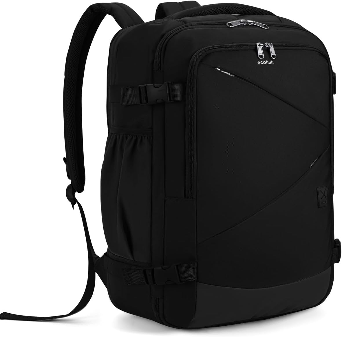ECOHUB Carry On Travel Backpack, Expandable Airlines Personal Item Bag 18x14x8, Water Resistant 17 inch Laptop Backpack