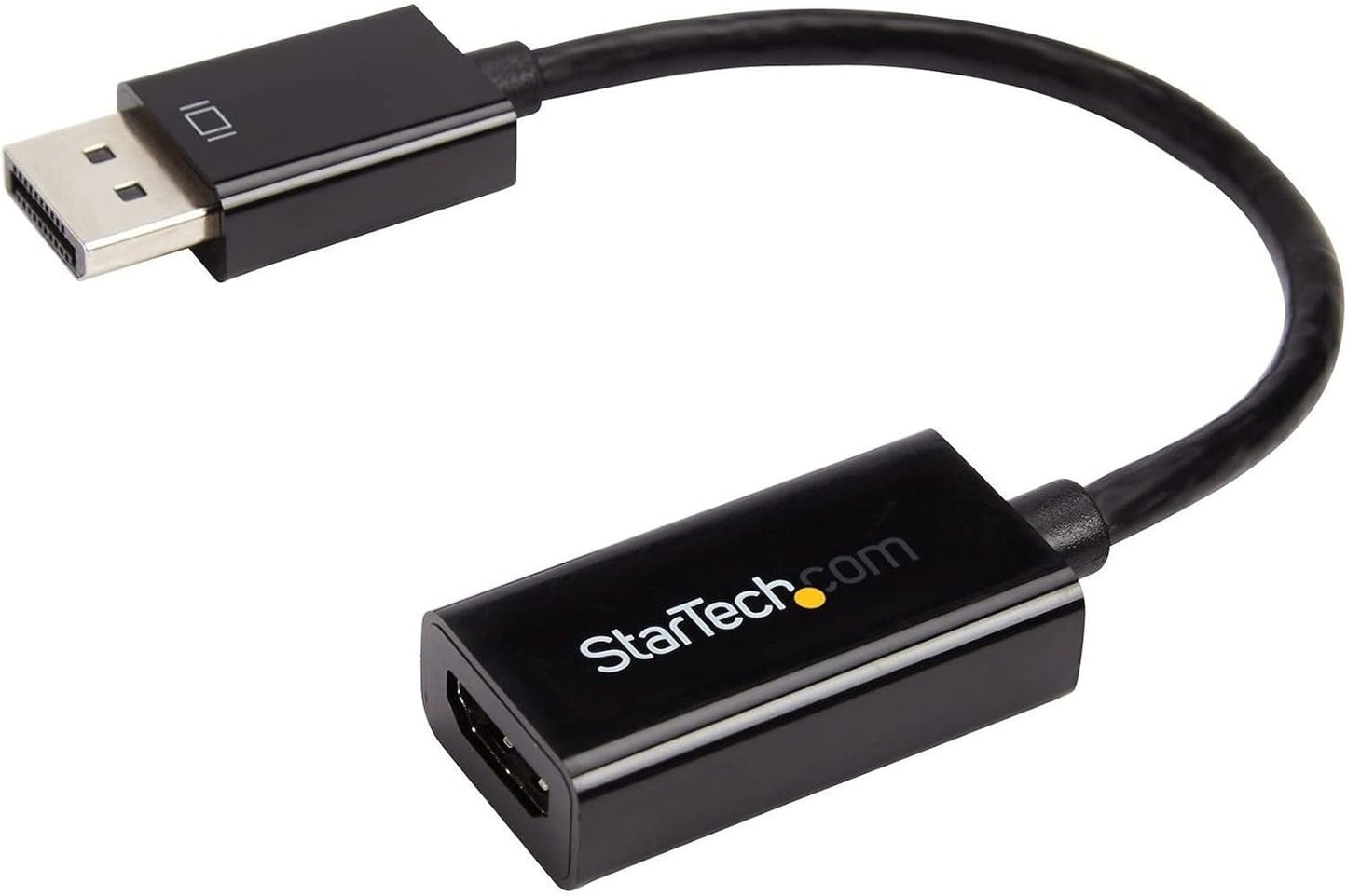 StarTech.com DisplayPort to HDMI Adapter - 4K 30Hz Active DisplayPort to HDMI Video Converter - DP to HDMI Monitor/TV/Display Cable Adapter Dongle - Ultra HD DP 1.2 to HDMI 1.4 Adapter (DP2HD4KS)