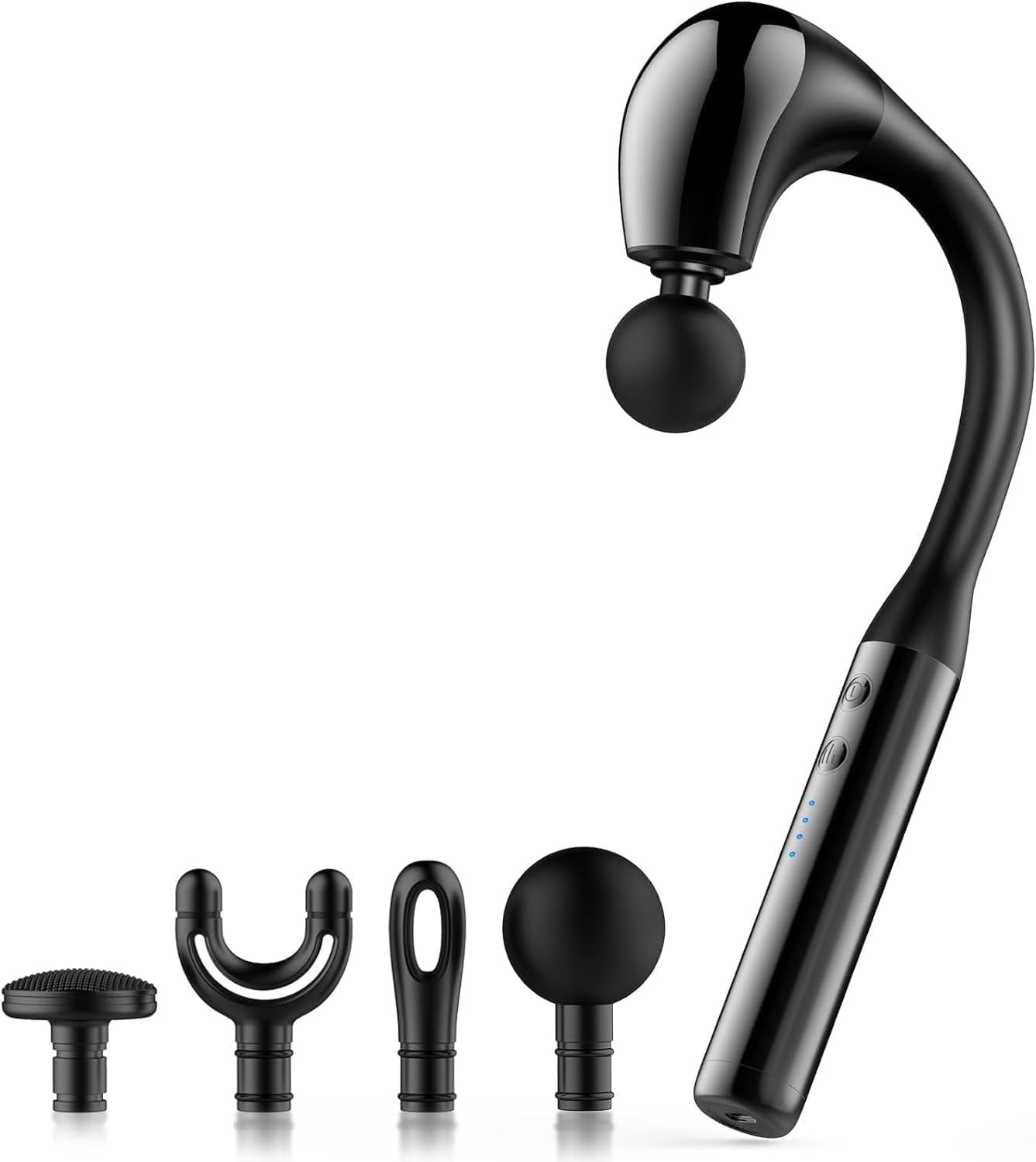Fronnor Massage Gun with Extension Handle,Back Massager Tool,U-shaped Massage (Matte Black)