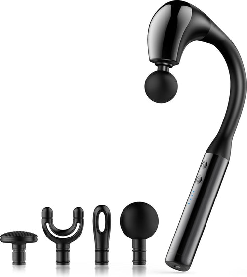 Fronnor Massage Gun with Extension Handle,Back Massager Tool,U-shaped Massage (Matte Black)