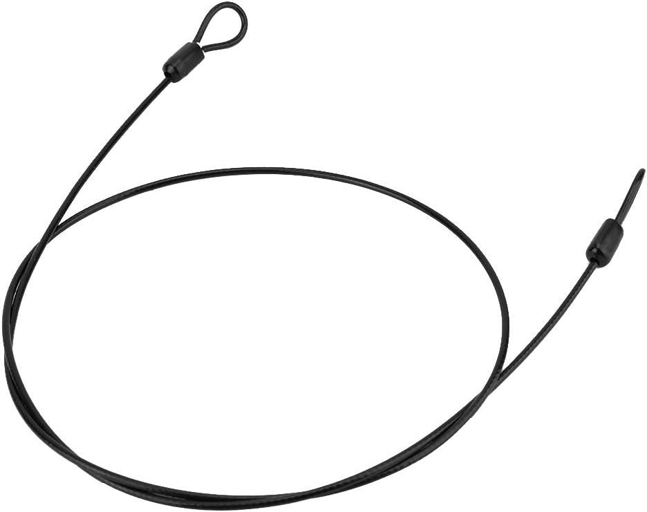 Outdoor Travel Security Cable Lock, 100CM/3.3ft 2mm Internal Steel Wire + External Plastic Bike Scooter Lock, Braided Steel Coated Safety Cable Luggage Lock,Safety Cable Wire Rope (Black)