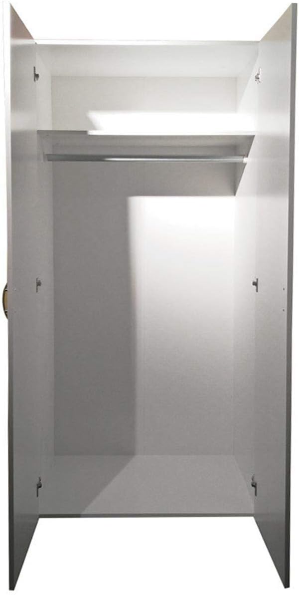 AVANTI TRENDSTORE - Balu 2.3 and 4 Hinged Door Wardrobe, Available in 2 Different Colours and 3 Different Widths (White, 2 Doors)
