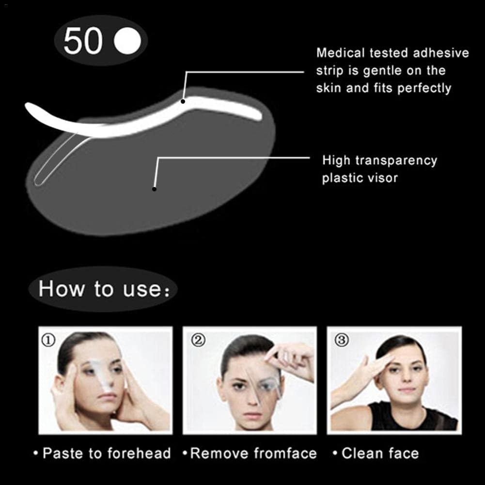 LWBTOSEE 50pcs Hairdressing Haircut Face Mask Shield Cover Hair Cutting Dyeing Protector with Handle Pro Salon Hair Styling Care Tools