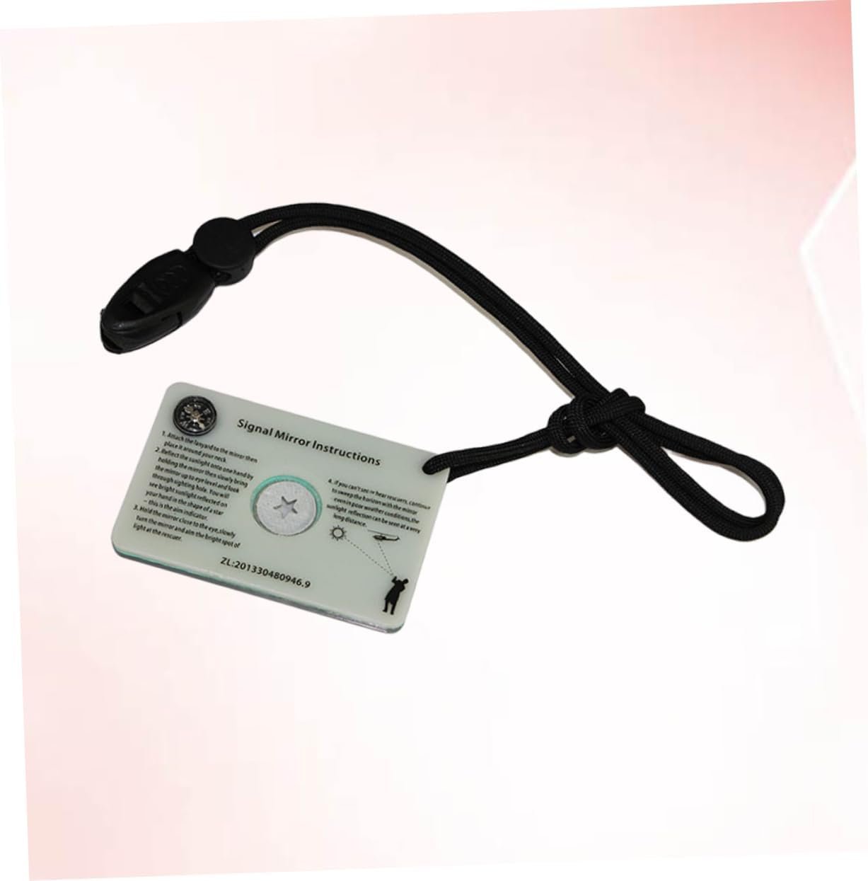 Happyyami Survival Emergency Mirror Signal Function Outdoor Retroreflector for Camping Marine