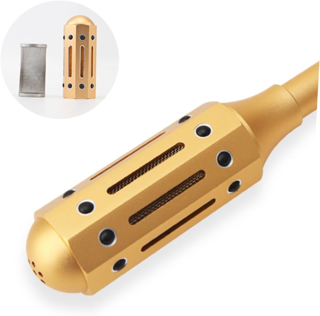 TOBBOMEY 1Pc Aluminum Moxa Stick for Moxibustion Massage Rotating Roller Durable