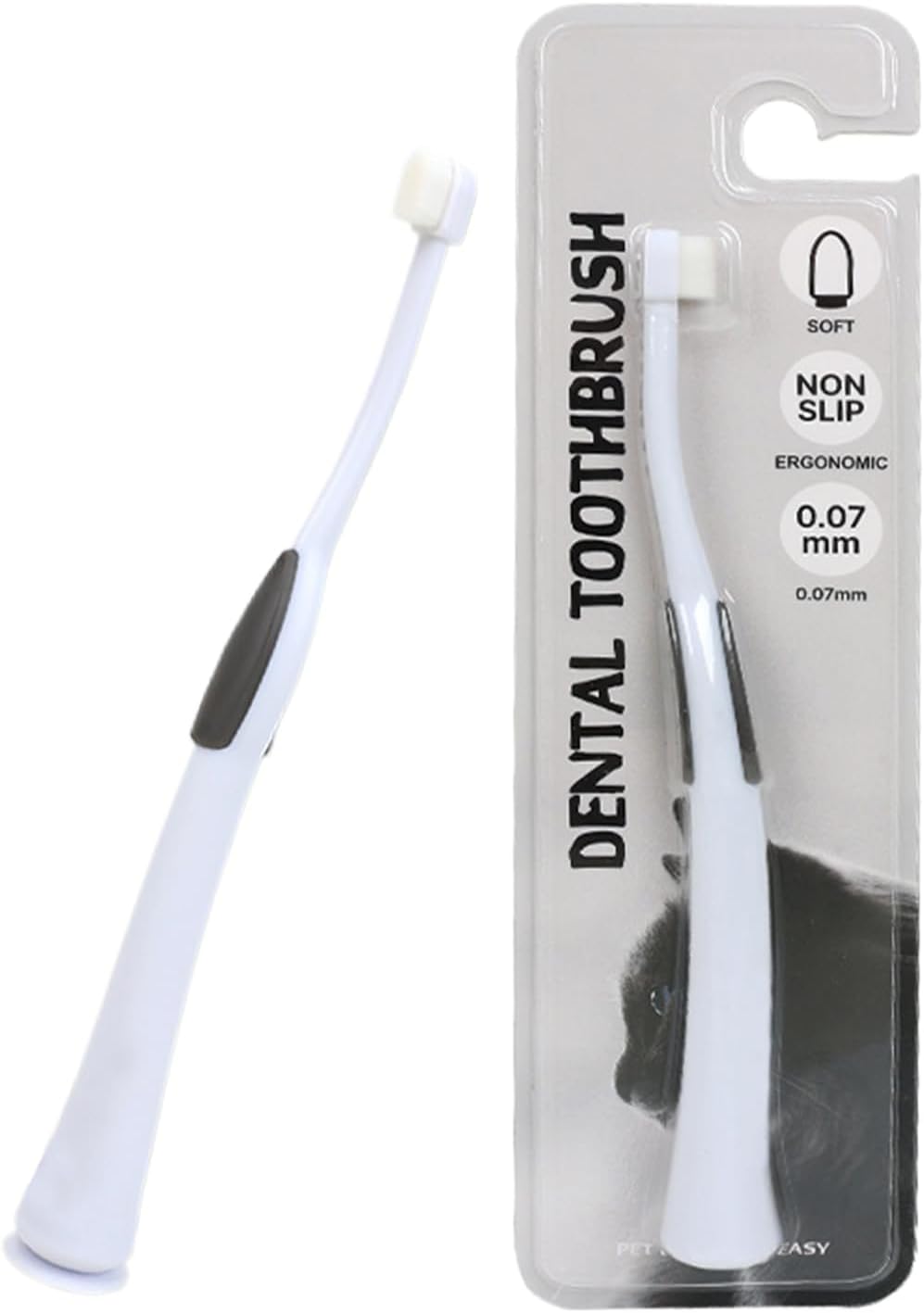 Puppy Toothbrush, Soft Toothbrush Cats, Non Slip Teeth Cleaning Tool, Gentle Pet Oral Care Brush 6.61x0.75x0.31 inches for Dogs Cat, Hygiene Supplies Daily Use