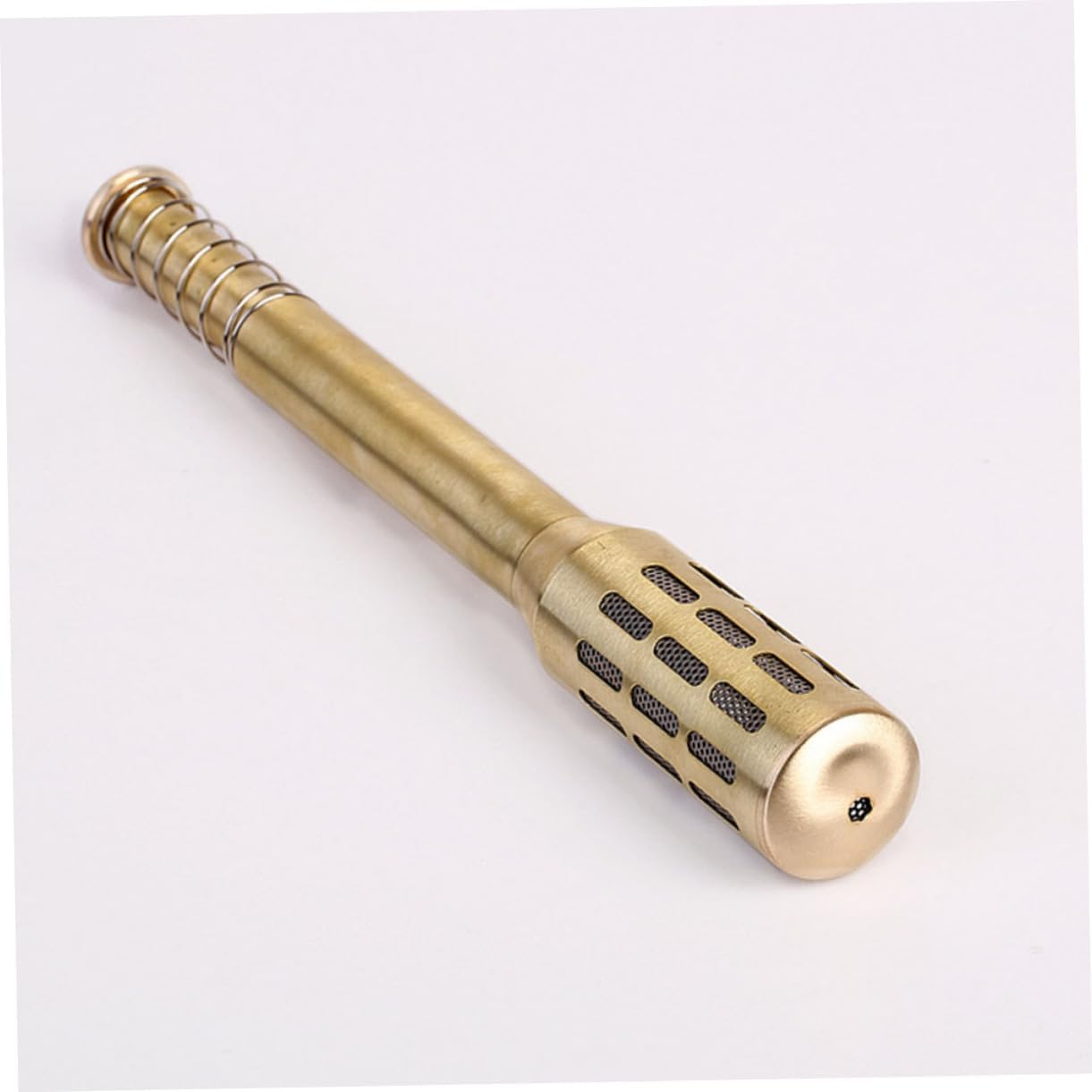 Beatifufu Brass Moxa Roller Stick Moxibustion Massage Burner for Body Easy to Use Handheld Device Gold Finish
