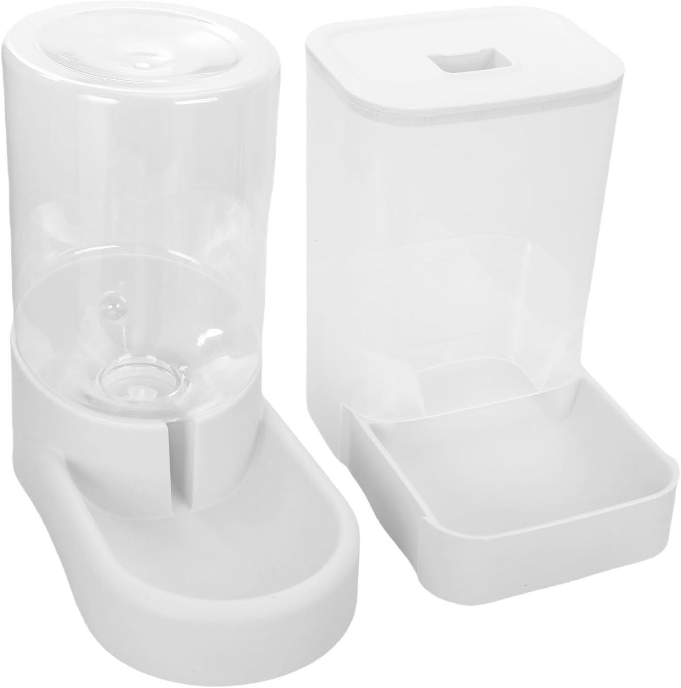 Uqezagpa Set di mangiatoie automatiche e ciotole per acqua e cani di piccola taglia con contenitore trasparente per alimenti per la casa
