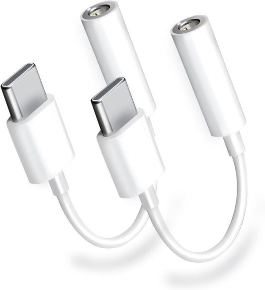 2Pack Apple MFi Certified Headphone Adapter for iPhone 15 Audio Adapter,USB C to 3.5mm Female Headphone Jack Adapter Type C to Aux Audio Dongle Cable Cord Compatible with iPhone 15/16Series,Pixel