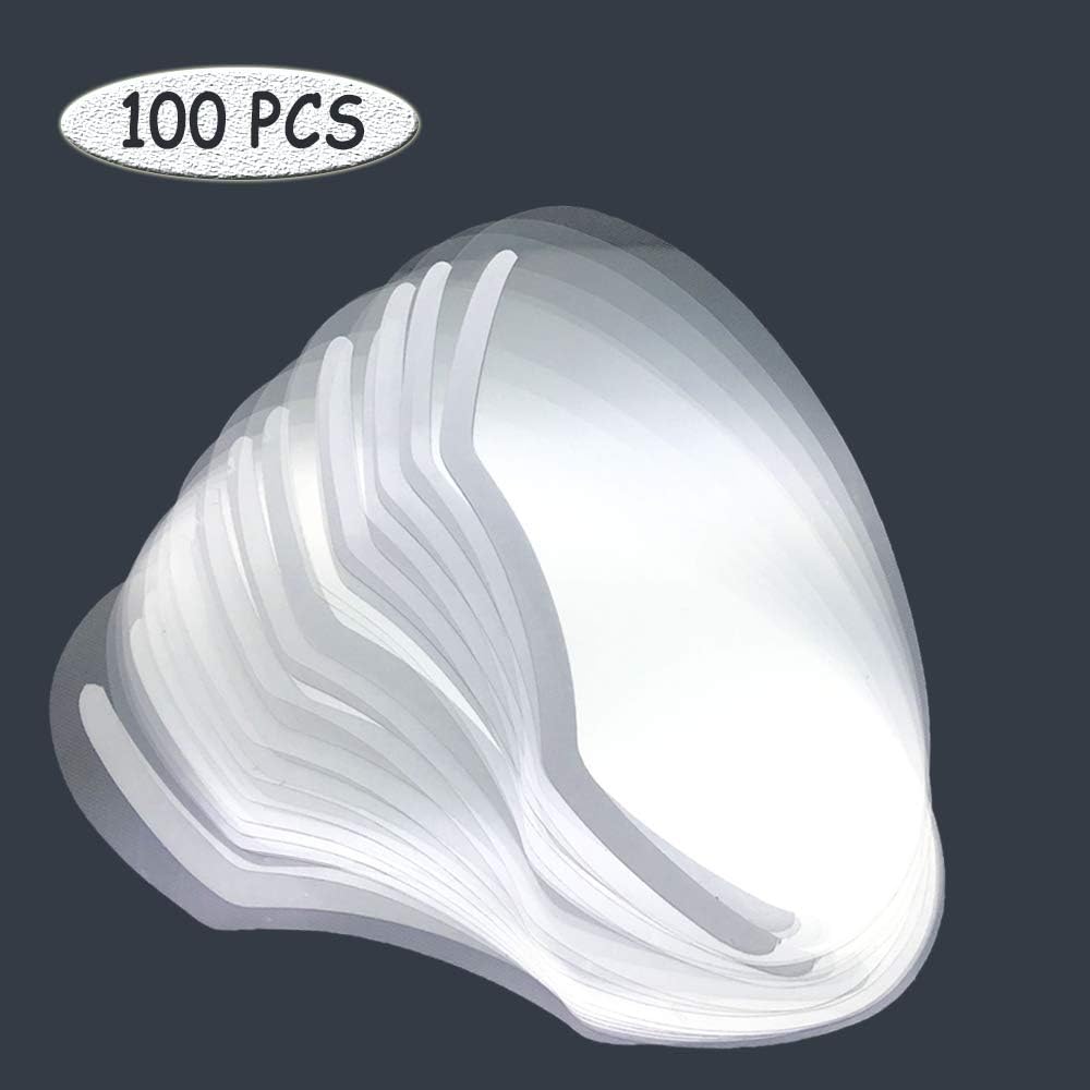 LWBTOSEE 100pcs Hairdressing Haircut Face Mask Shield Cover Hair Cutting Dyeing Protector with Handle Pro Salon Hair Styling Care Tools