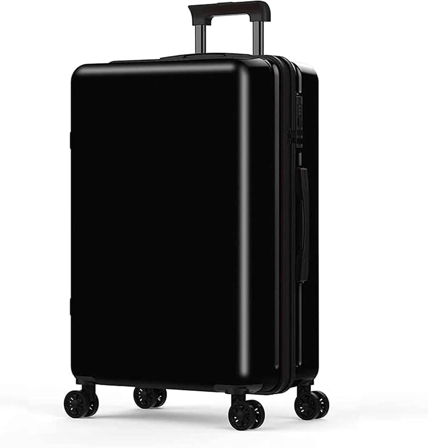 Suitcase Suitcases with Wheels Portable Hard Shell Luggage Security Combination Lock Suitcases Quiet and Smooth Trolley Luggage Durable(Black)