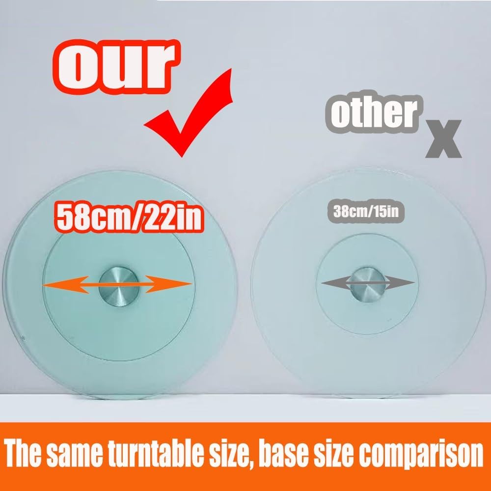 OPOLDBDMAC Tabletop Lazy Susan Turntable 28in 30in 36in 40in Round Serving Tray for Restaurant,Swivel Plate Tempered Glass Rotating Tray for Dining Table,Share Food(90cm-36inch)