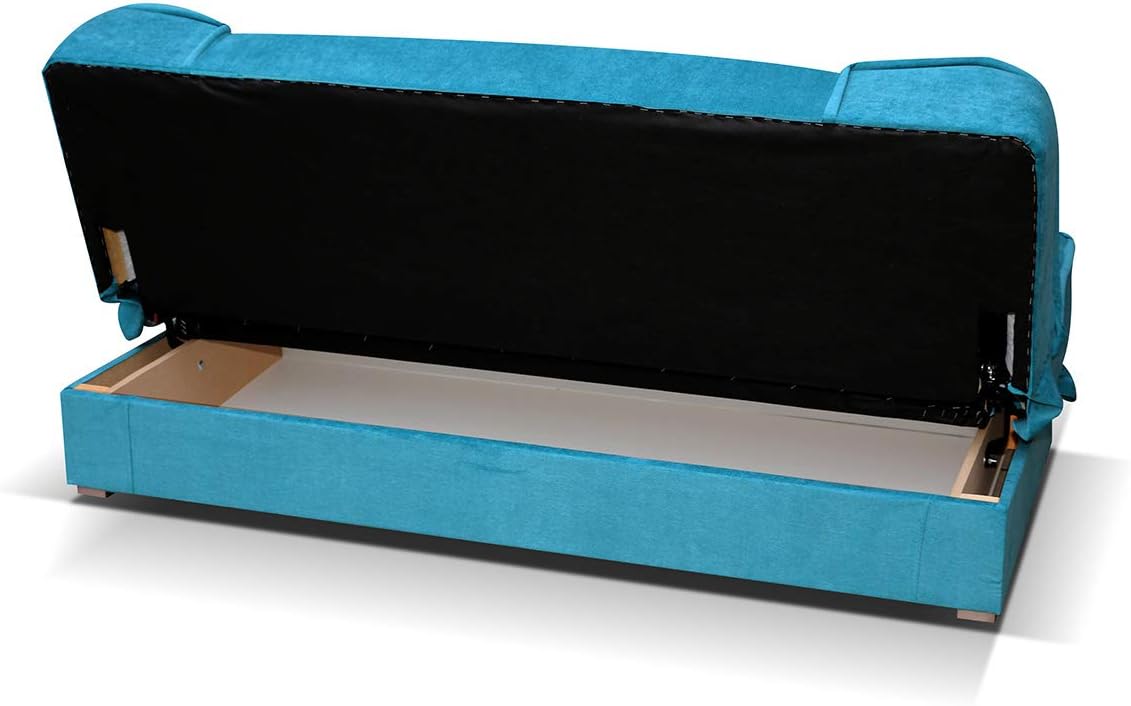 Mirjan24 Gemini with Drawer, 3 Seater, Sofa with Bed Function, Furniture Set, Microfibre, Orinoco 22, 175 x 80 x 80 cm