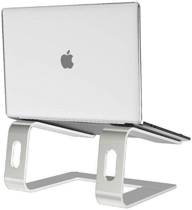 OZSTOCK Aluminium Cooling Stand Elevator Ergonomic for Laptop MacBook Ergonomic Cooling Riser with Height Adjustable, Anti-Slip Rubber Pads - Portable Detachable Computer Stand for Desk