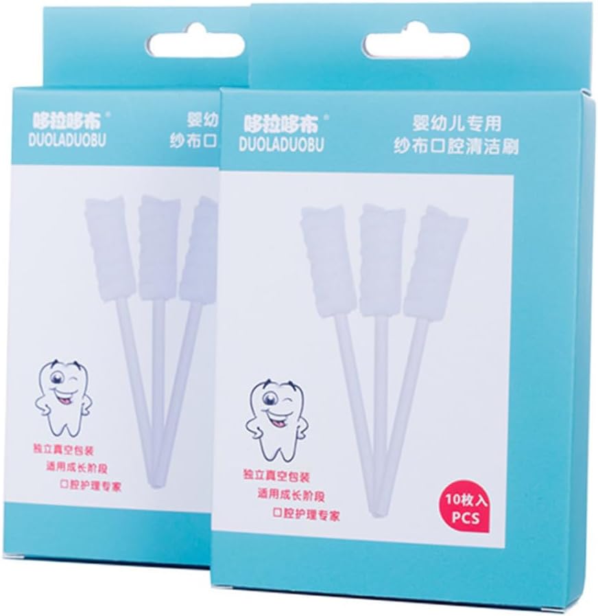PACKOVE 1set Mouth Swabs Soft Gauze Oral Care Cleaning for Safe and Practical Mouth Care for Boys and White 10pcs