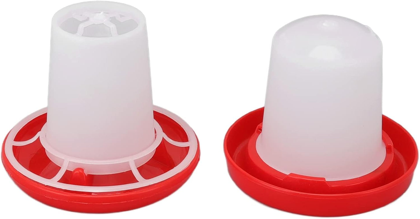 Poultry Feeder and Waterer Combo, Easy to Clean Automatic Feeding and Watering Chick Feeder Resilient for Chicks