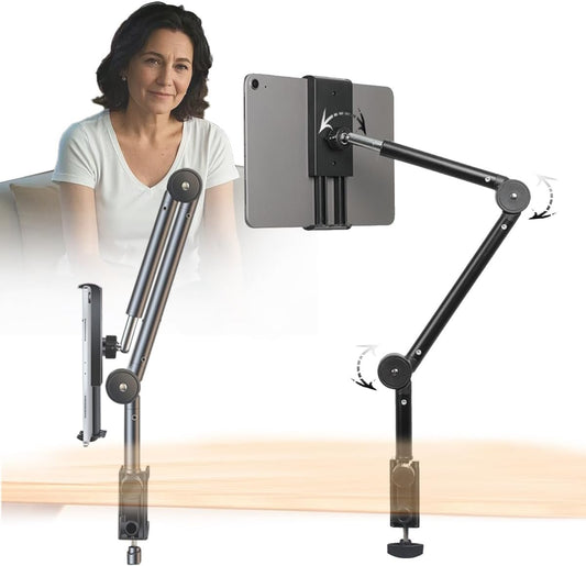 Tablet Stand Holder, Tablet Mount Holder for Bed, Flexible Tablet Holder 3-Axis Rotation, Desk, Bedside Multi-Scene Applications, for 4.7-13 Inch Phones