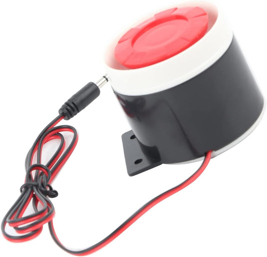 Forte 110 DB Home Security Wired Mini Alarm Horn Strong, Permanent Anti-Theft for the Apartment for Protection from Thieves
