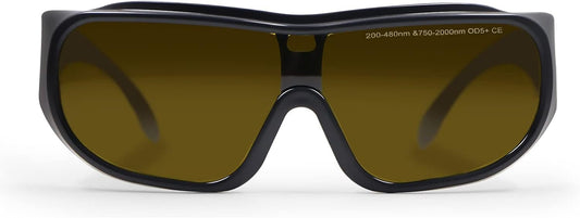 FONLAND OD5+ Laser Safety Glasses for 200-480nm & 750-2000nm Protective Goggles Eye Protection Glasses for Blue Light and CO2 Laser Engraver and Laser Hair Removal