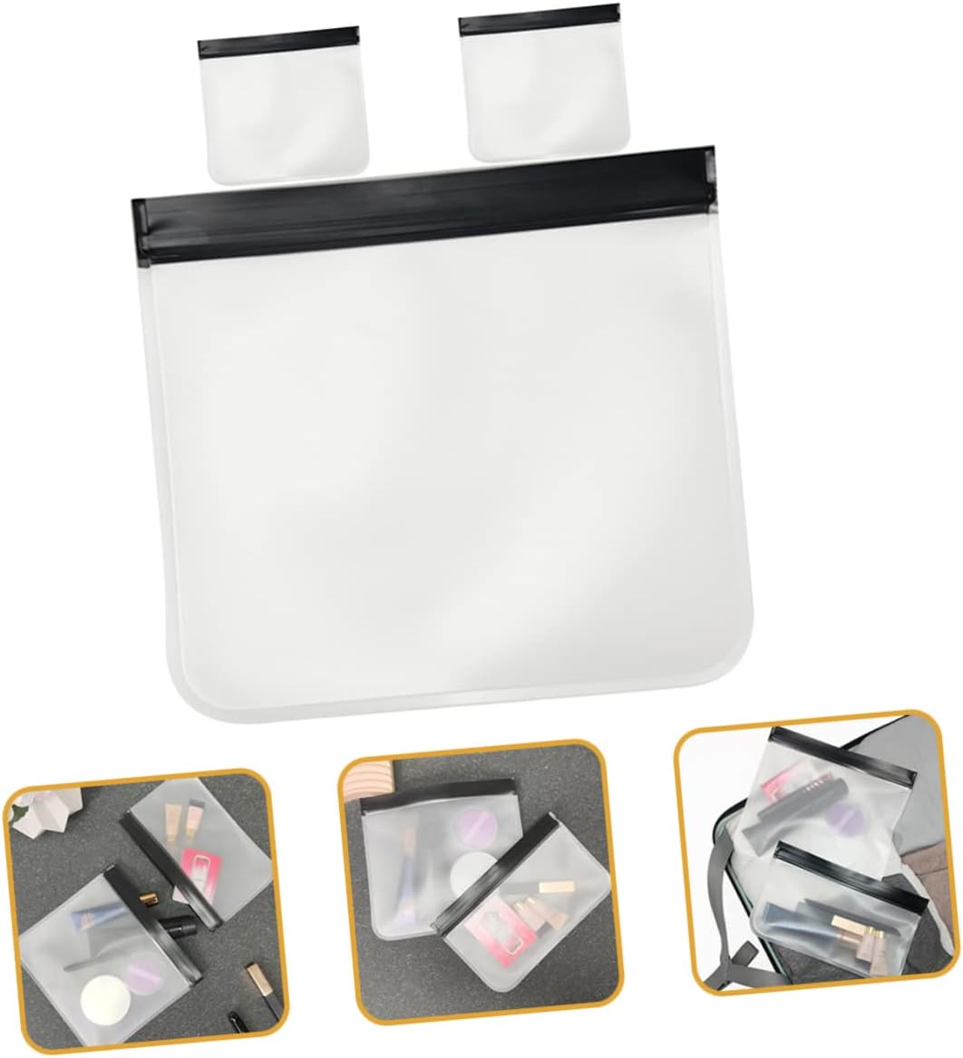 NULYLU Travel Makeup Bag 3pcs Portable Storage Pouches for Toiletries Cosmetics Accessories Waterproof Compact Durable Perfect for Travel Outdoor