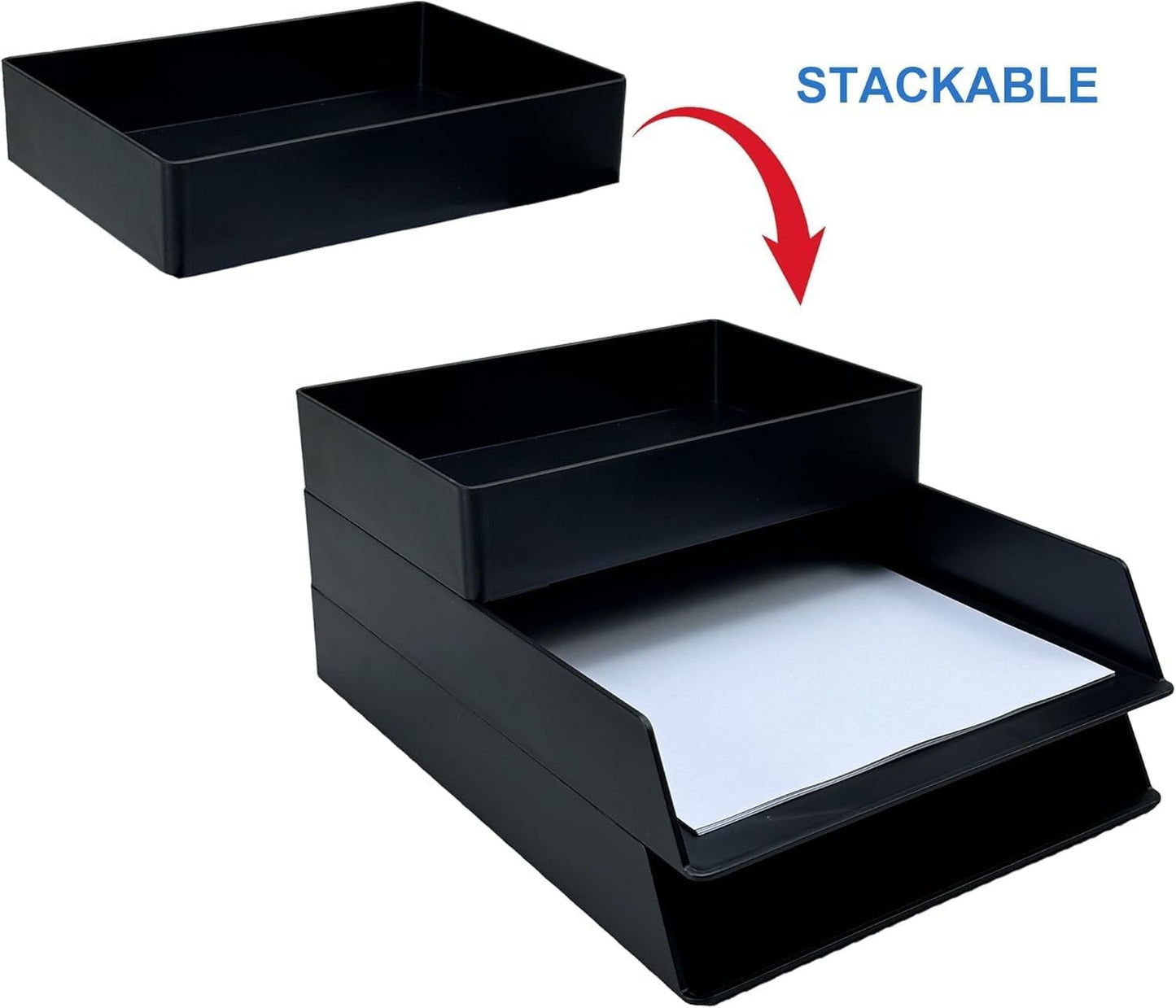 Amazon Basics Plastic Organizer - Accessory Tray, Black