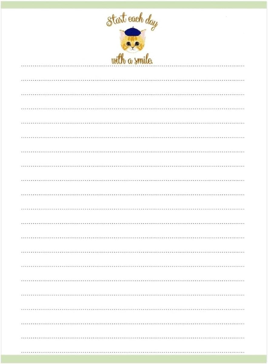 KUDOS.JP Cute Kawaii Cat Envelopes 6 Letter Writing Stationery Paper 12 Gift Set for Teen, Girls, Kids