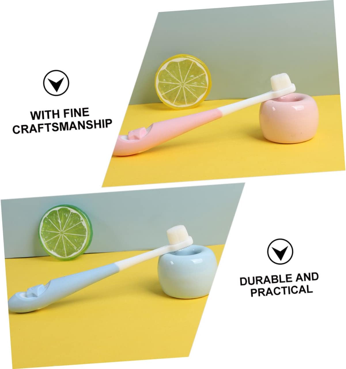WOFASHPURET 2Pcs Bristle Toothbrush Soft Oral Care Brush for Ages Ergonomic Design with Cartoon for Newborns