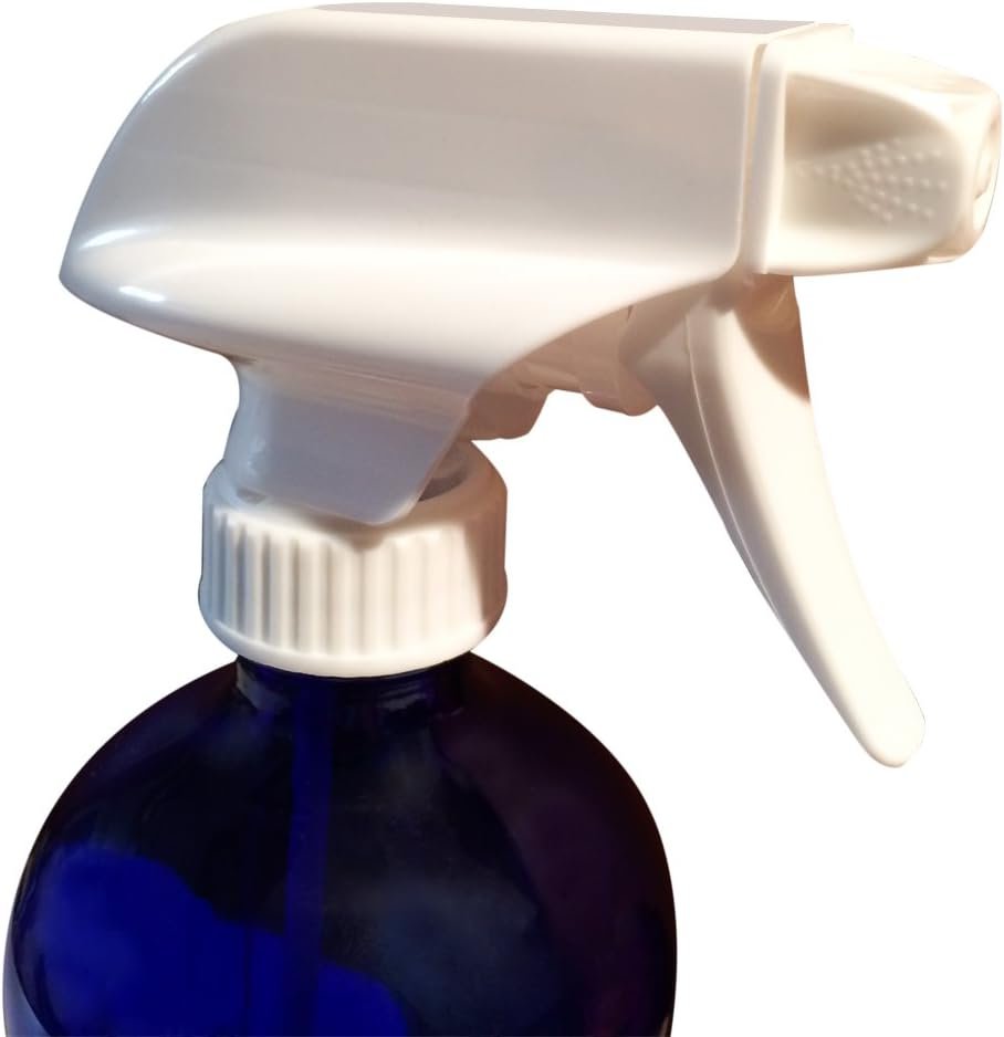 New Recipes 16 oz. Blue Glass Spray Bottle for DIY Cleaning with Essential Oils; 5 Non-Toxic, All-Natural Homemade Cleaning Recipes Printed Right on The Side. Durability Guaranteed. Made in USA.