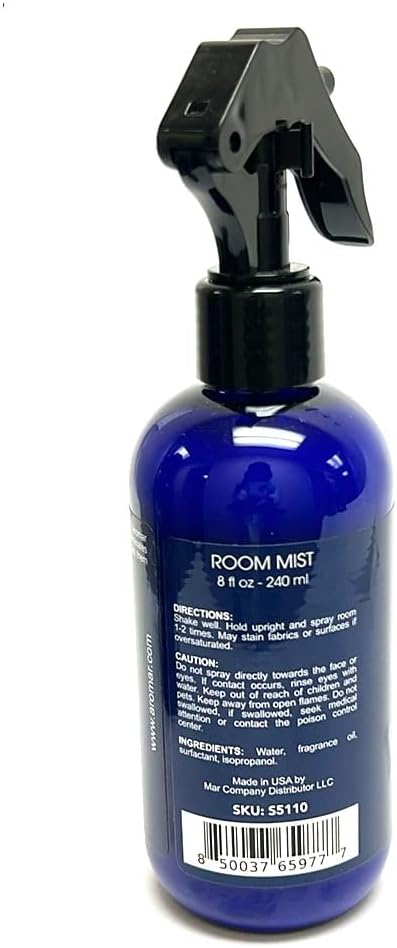 Midnight Lover Scented Spray Room Mist Air Freshener Fabric Refresher Aroma 8oz Odor Control Neutralizing Deodorizing Refresh Pillow Blanket Sheet Clothing Carpet Couch Aromatherapy Deodorizer Odor