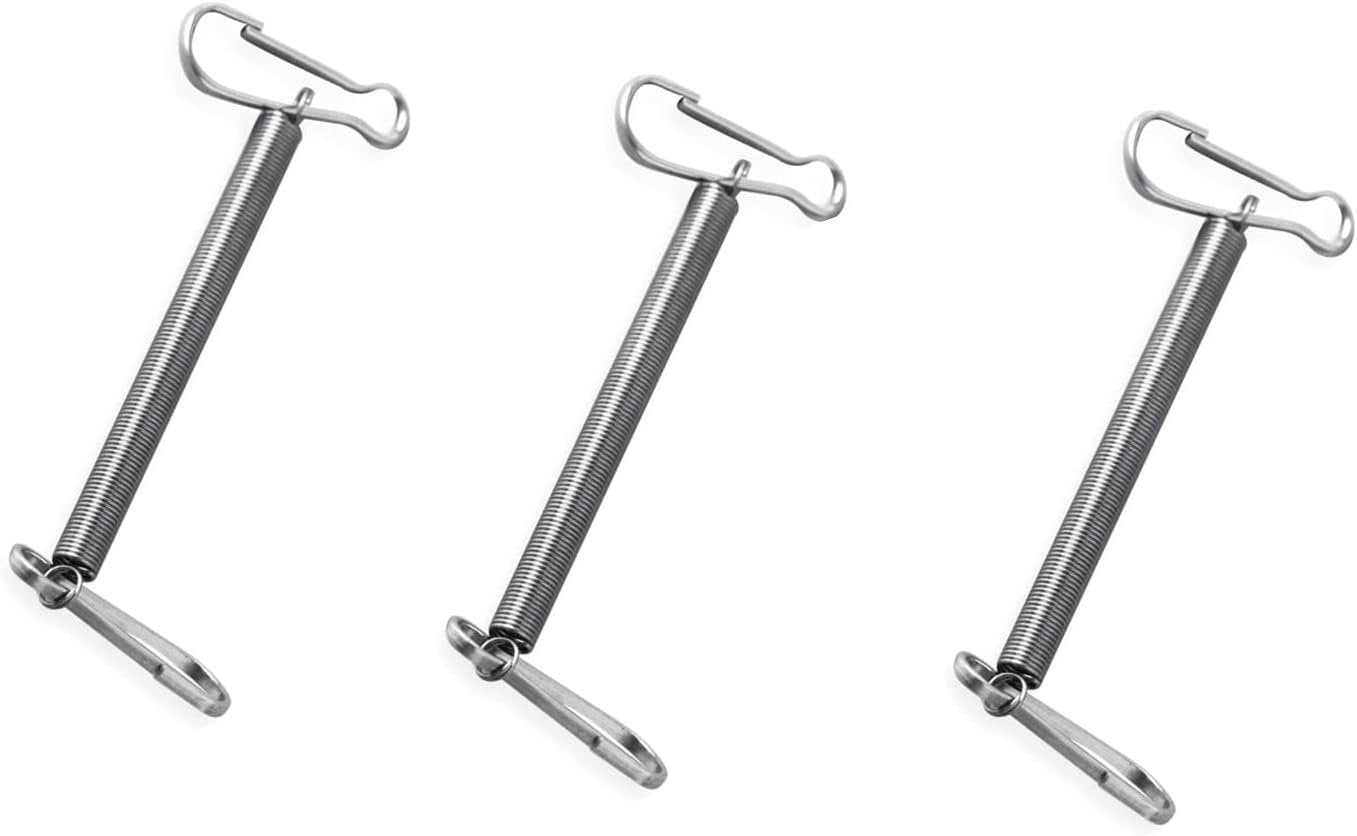 3Pcs Silver Replacement Springs with 3 Clips Stainless Steel 3.1 Inch Spring Fastening Water Drinking Bottle for Rabbit Hamster Water Bottle Spring Clip,Feeding and Watering Supplies, Big Spring