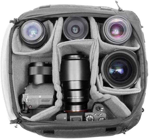 Peak Design Camera Cube, Medium, Custom Organization and Protection, Weatherproof Shell with Foam Sub-Lining, FlexFold Dividers Included, Camera Bag Insert Compatible Travel Bags