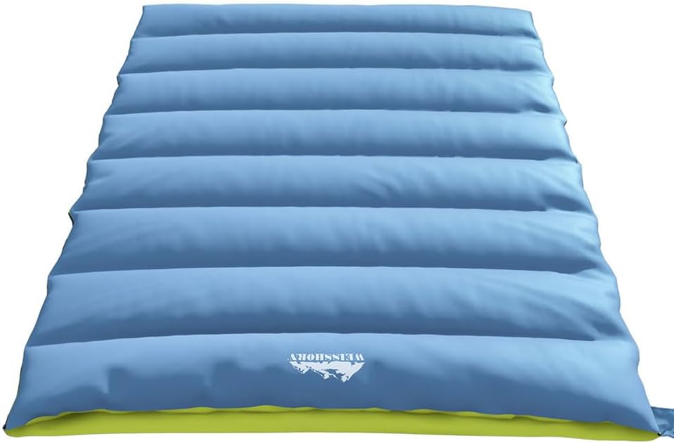 Weisshorn Sleeping Bag, Double Camping Bags 3 Season Warm Portable Water Resistant Lightweight Thermal Outdoor Gear Tent for Hiking Travel Backpacking, Adjustable Strap Compression Sack Grey