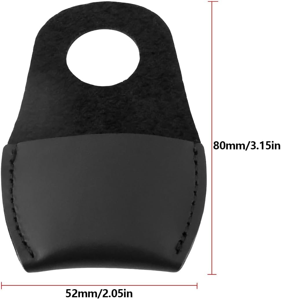 Briny River 2PCS Leather Thumb Guard 80x52mm Woodworking Carving Tool Thumb Protector Finger Thimble Guards Tools for Handmade Carpenter Carving Black