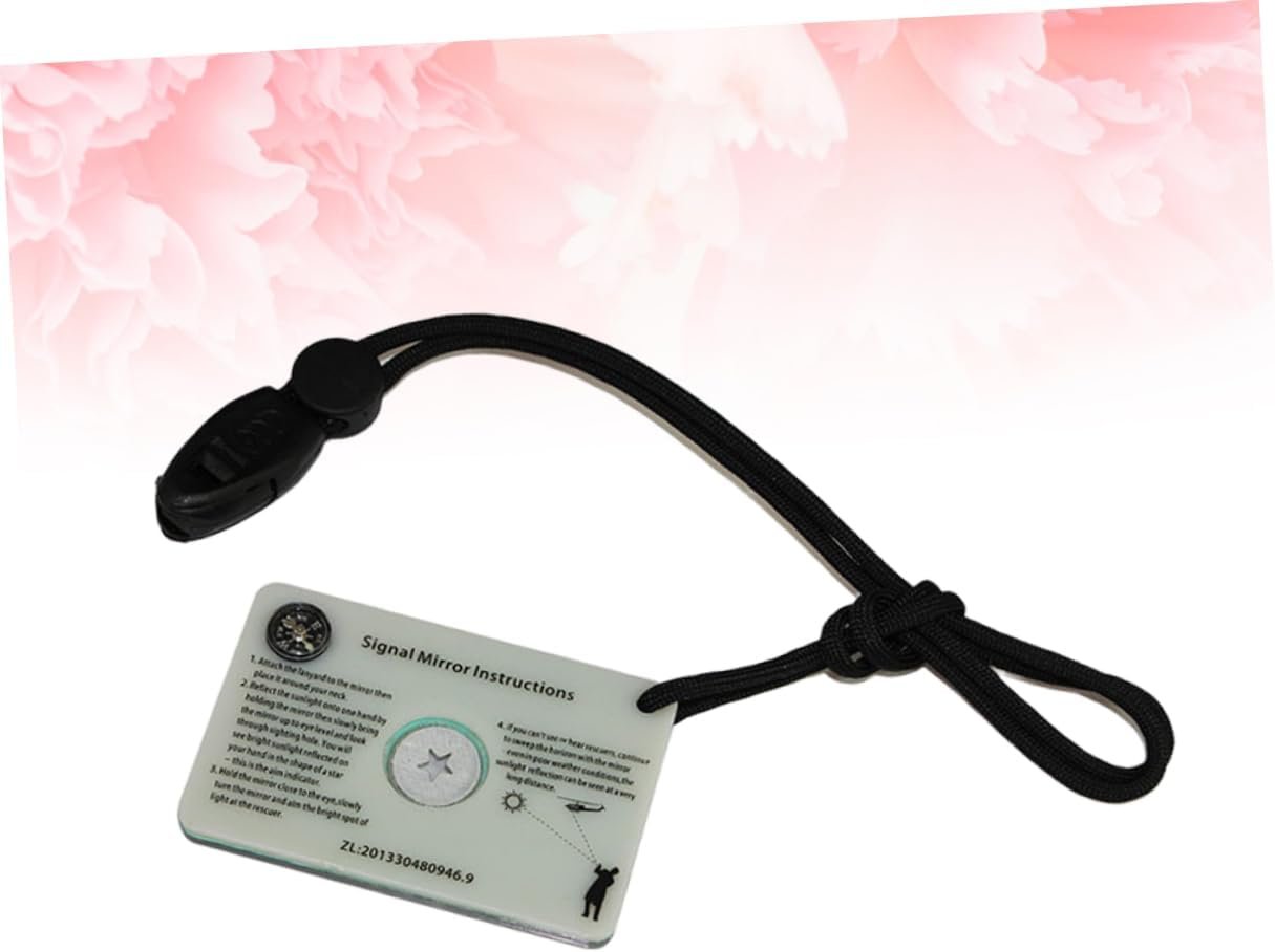 Happyyami Survival Emergency Mirror Signal Function Outdoor Retroreflector for Camping Marine
