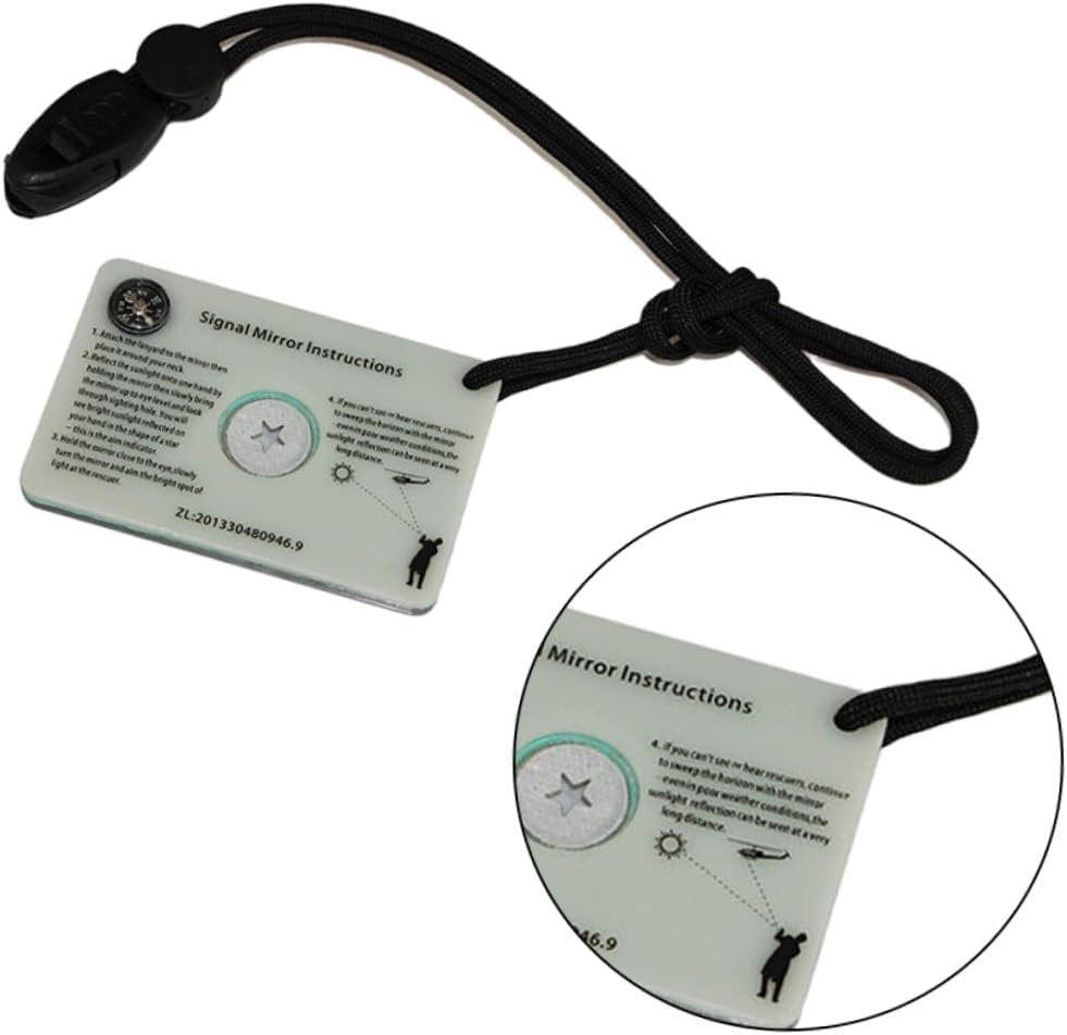 BESPORTBLE Tools Multi-Function Signal Mirror Reflective Mirror Survival Mirror Reflector Outdoor Accessories