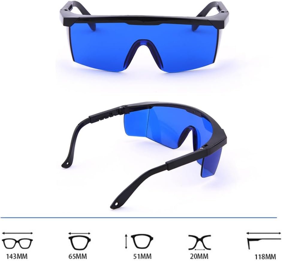 Safety Glasses for Lasers, 190nm - 540nm OD 5+ Laser Engraver Protective Goggles Eye Protection Eyewear for Work
