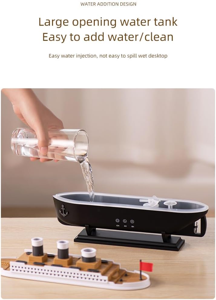 Ship Shape Oil Humidifiers 250ml Remote Control Ultrasonic Jellyfish Aroma Diffuser for Room