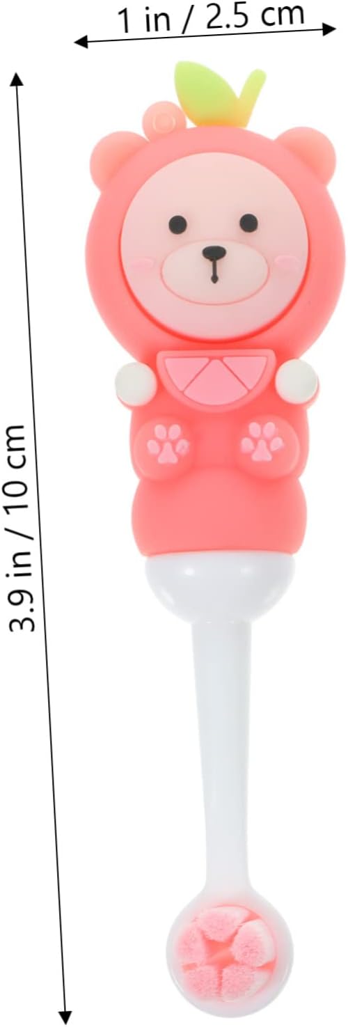 COLLBATH 2pcs Cute Bear Manual Toothbrushes Soft Bristle Tooth Brush for Ages Ergonomic Design with Durable Handle Gentle Care for Little Teeth and Gums