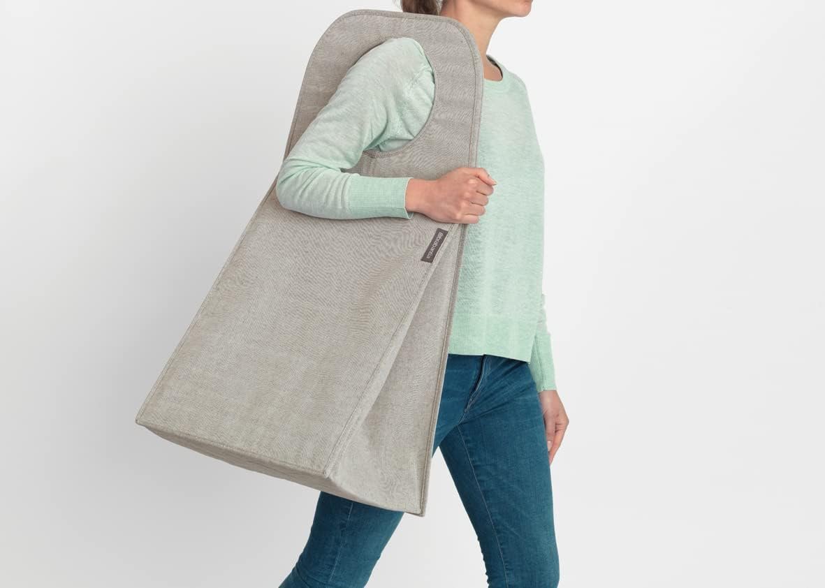 Brabantia - Laundry Bag - Practical Quick-drop Opening Lid - Space-saving - Large Volume - Easy to Empty - Large Opening - Time Saving - Grey - 55 Litres