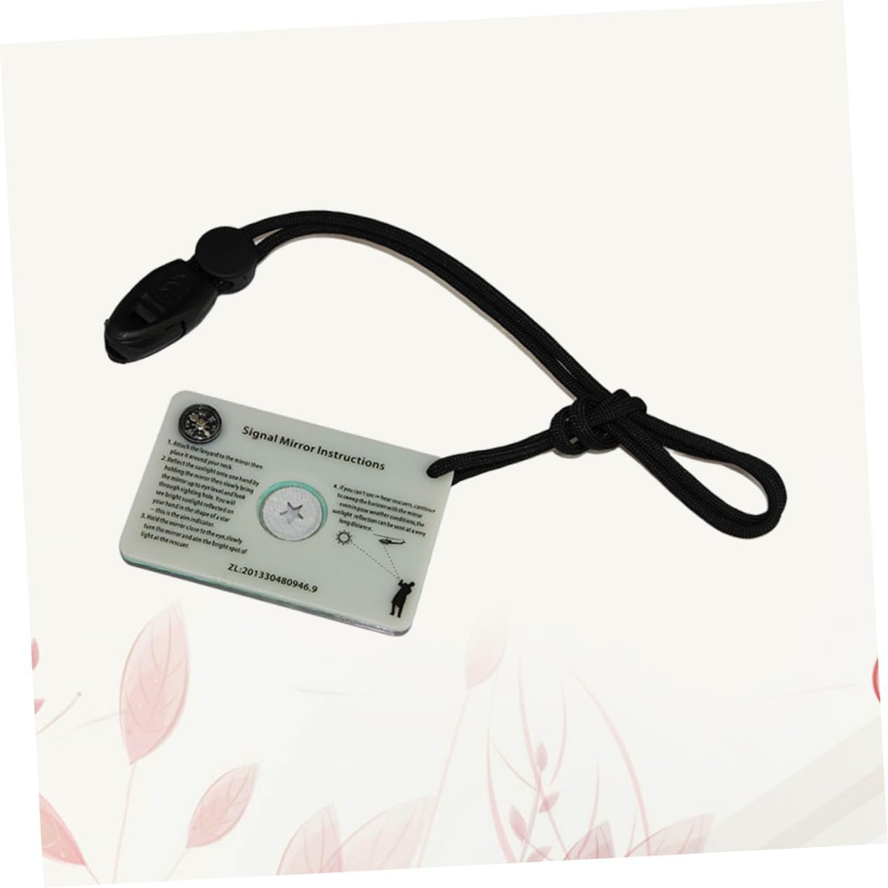 WESIEVYA Survival Mirror Reflective Mirror Multi-Function Signal Mirror Small Mirror Sourkout Light Grey