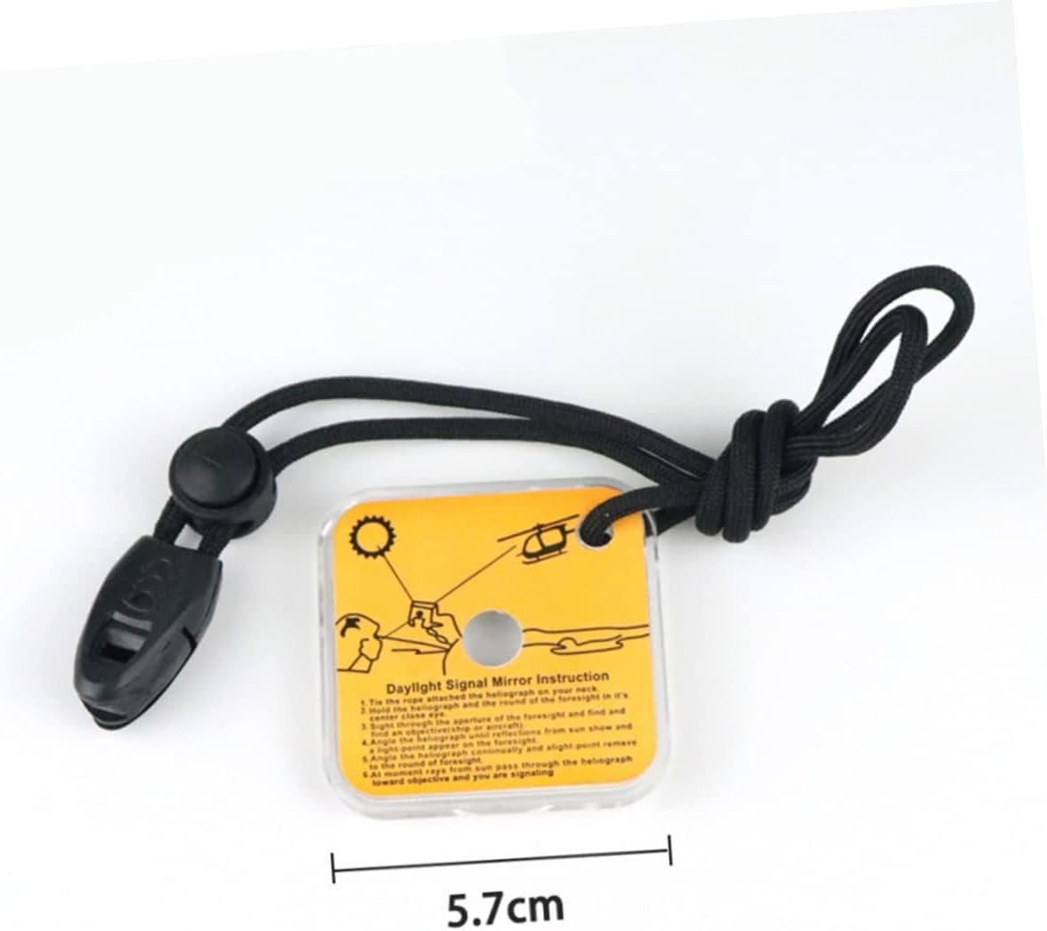 SUPVOX 3pcs Retroreflector Mirror Emergency Outdoor Accessories Signal Mirror Reflective for Long Distance