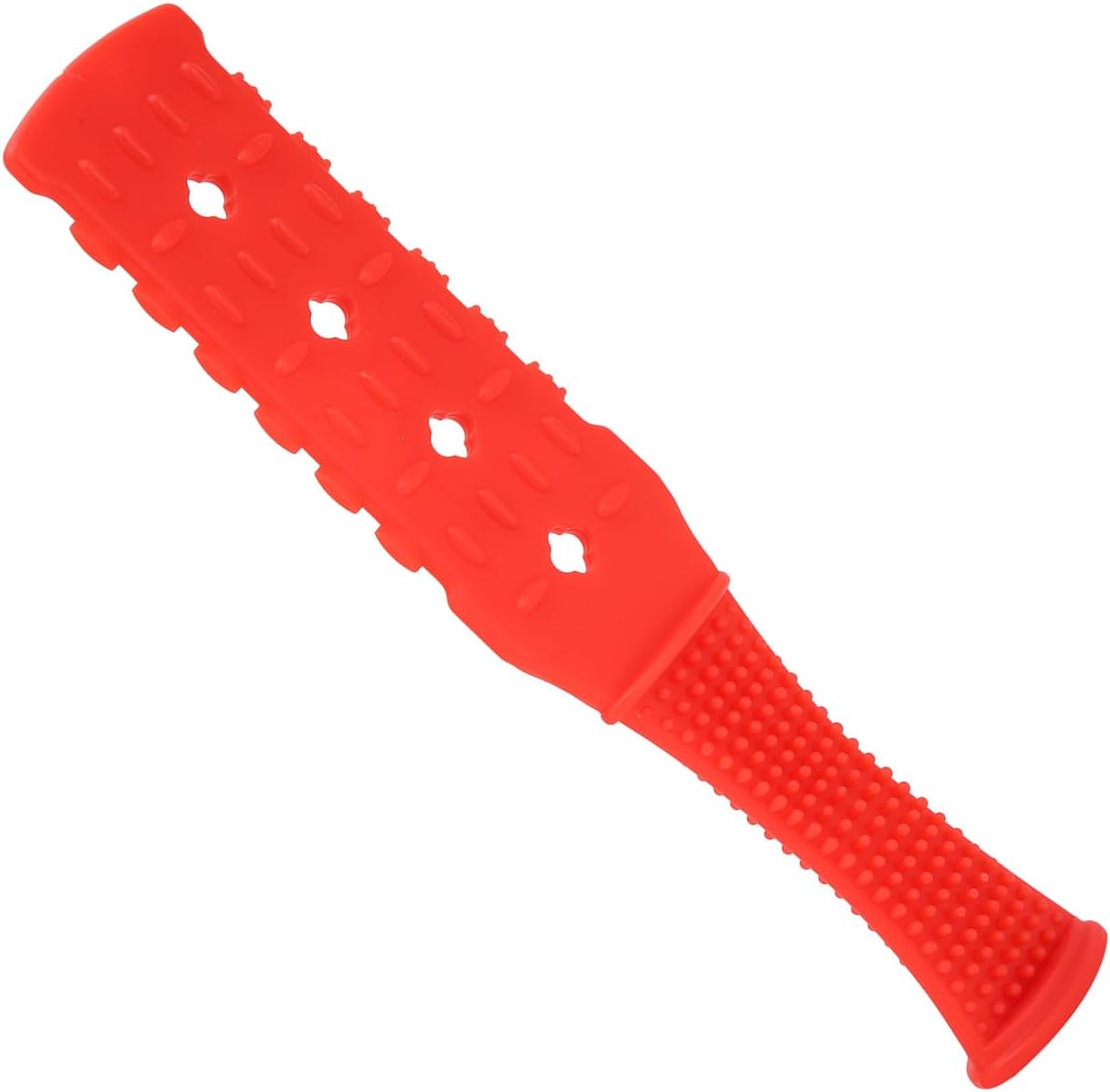 Versatile Acupoint Meridians Massage Pat Stick for Neck, Back, Waist, Legs and Head - Compact, Lightweight, 28x6 Cm Red Plastic Design