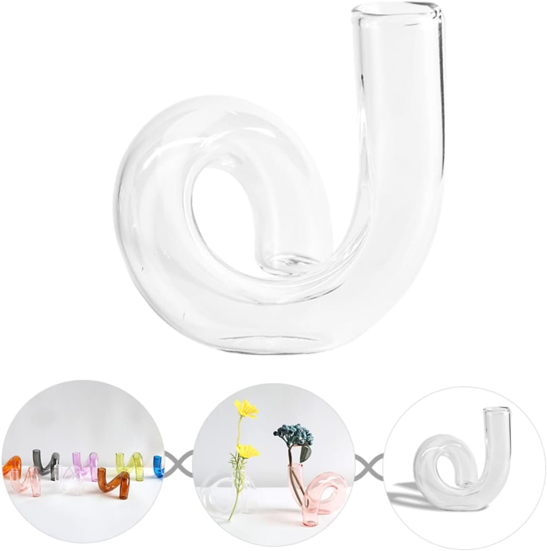 BESTOYARD Crystal Decor Vase Clear Vase Decor Plants Gadgets Home Objects Home Vase Plant Pot Dried Flower Pots Glass