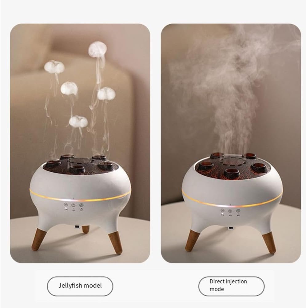 Lhnjimrsy 5- Ports Jellyfish Air Humidifier Desktop Aroma Diffuser Aroma Essential Oil Diffuser US Plug