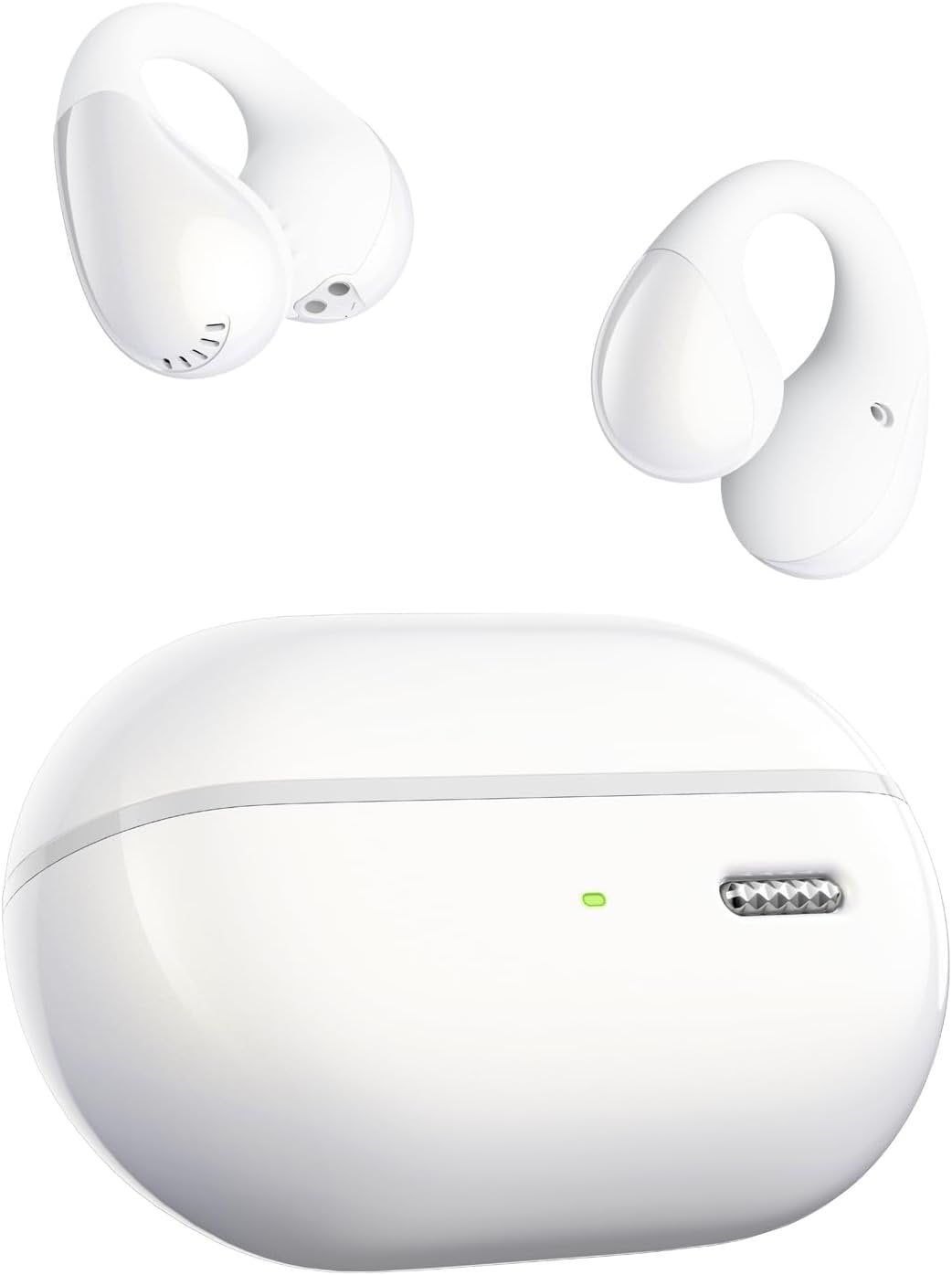 SoundPEATS PearlClip Pro Ear Clip Earbuds, Open-Ear Wireless Earphones Bluetooth 5.4 with Mic, IPX5 Waterproof, Clip On Headphones 24 Hours Playtime, APP Control for Running/Cycling/Fitness