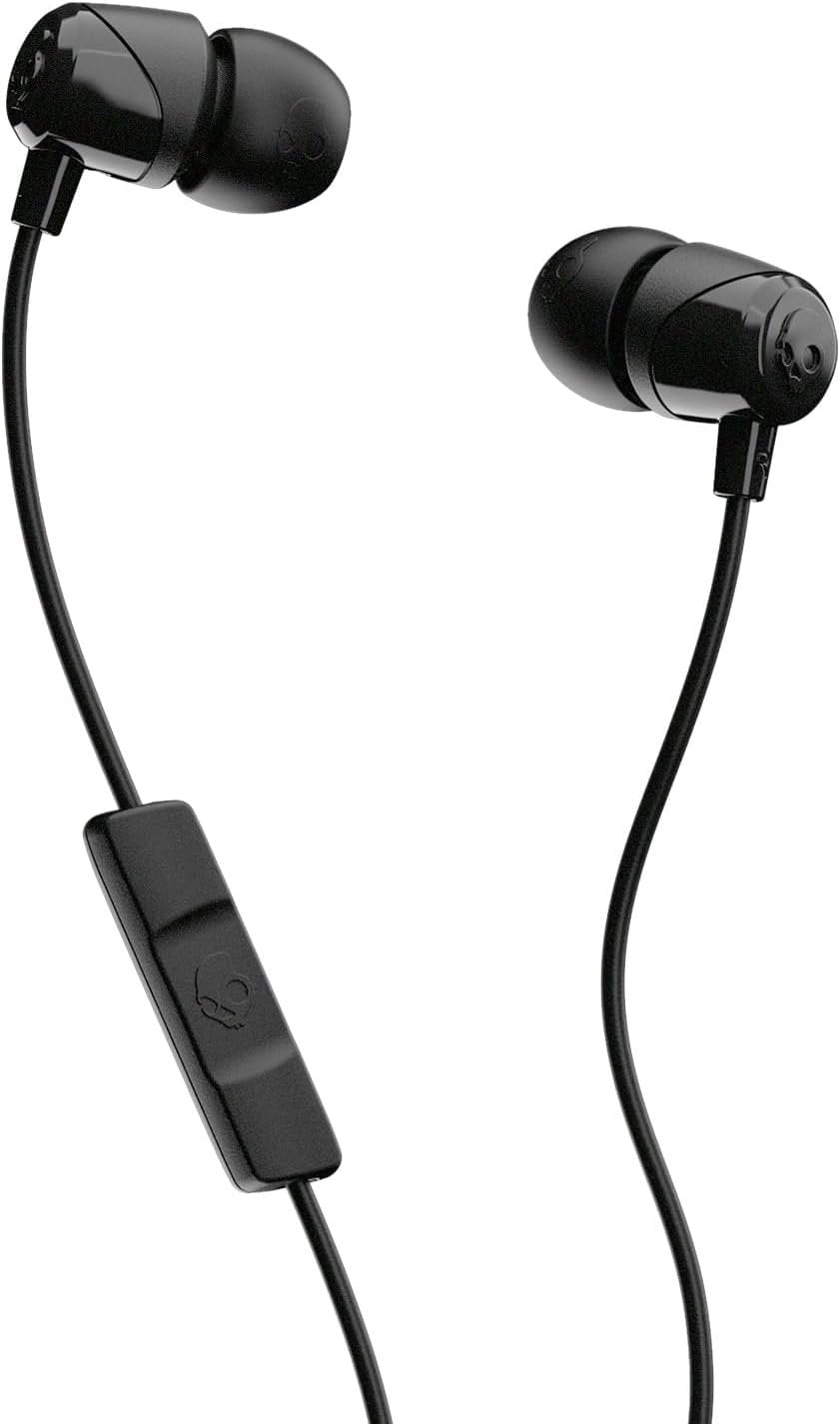 Skullcandy Jib In-Ear Wired Earbuds, Noise Isolating Sound, Microphone, Works with Bluetooth Devices and Computers - Black