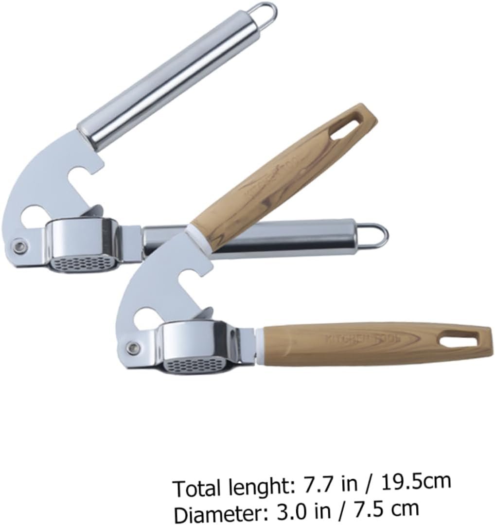 HOLIDYOYO 2 Pezzi Spremiaglio spremiagrumi cucinando premere schiacciapatate palmare premendo garlic press set cucina Utensile cucina gadget cucina taglia aglio utensili da cucina di legno