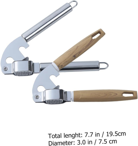 HOLIDYOYO 2 Pezzi Spremiaglio spremiagrumi cucinando premere schiacciapatate palmare premendo garlic press set cucina Utensile cucina gadget cucina taglia aglio utensili da cucina di legno