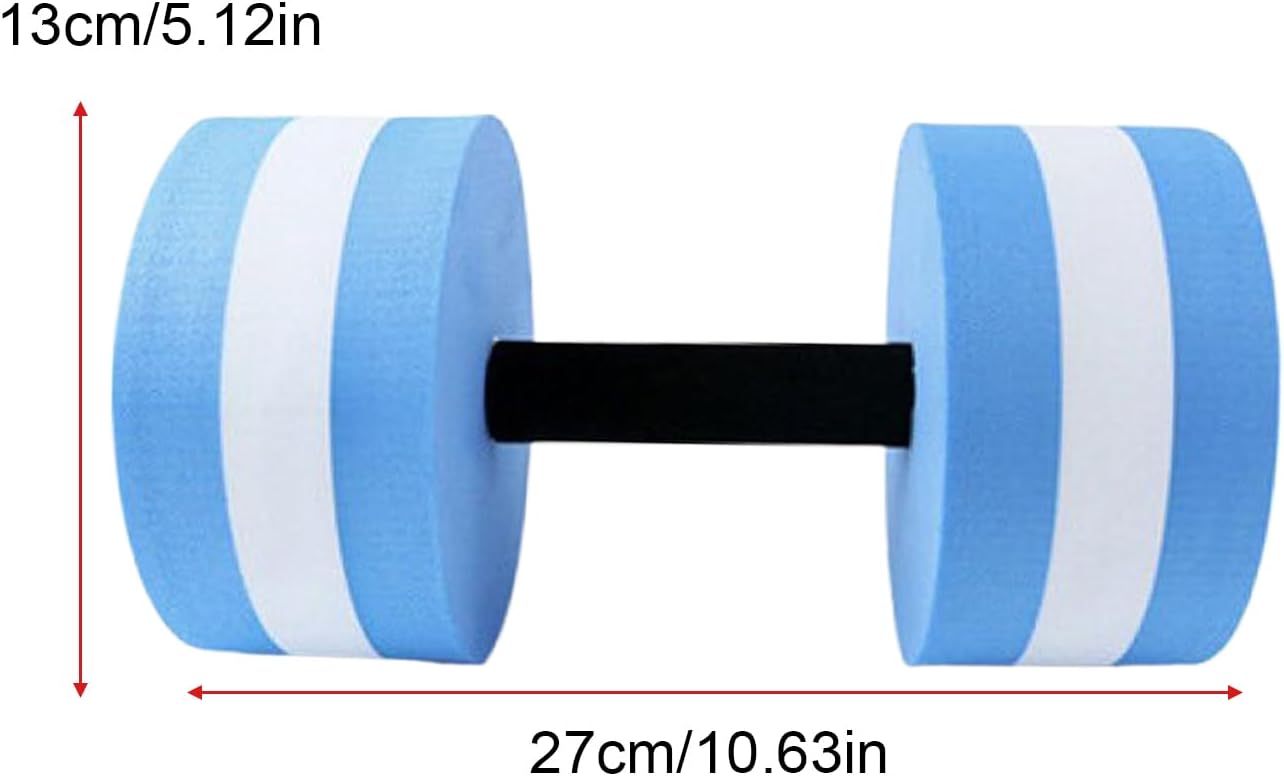 Water Dumbbells, Pool Weights, High Density, 10.63x5.12 Inches, Foam Workout Set, 2x Aquatic Exercise Equipment for Men, Women, Swimming Pool Fitness Gear