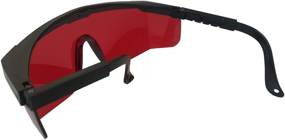 Laser Light Safety Glasses Eye Protection Goggles Laser Protection Glasses Goggles OD 4+ Red Color for Typical 200~540nm Blue Violet Green Laser Engraving Cutting Machine